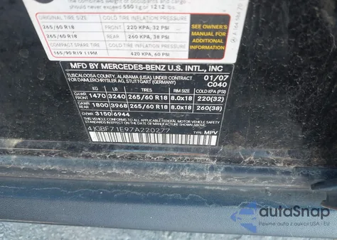 2007 Mercedes-Benz Gl 450 4Matic from USA, damaged, VIN 4JGBF71E97A220277